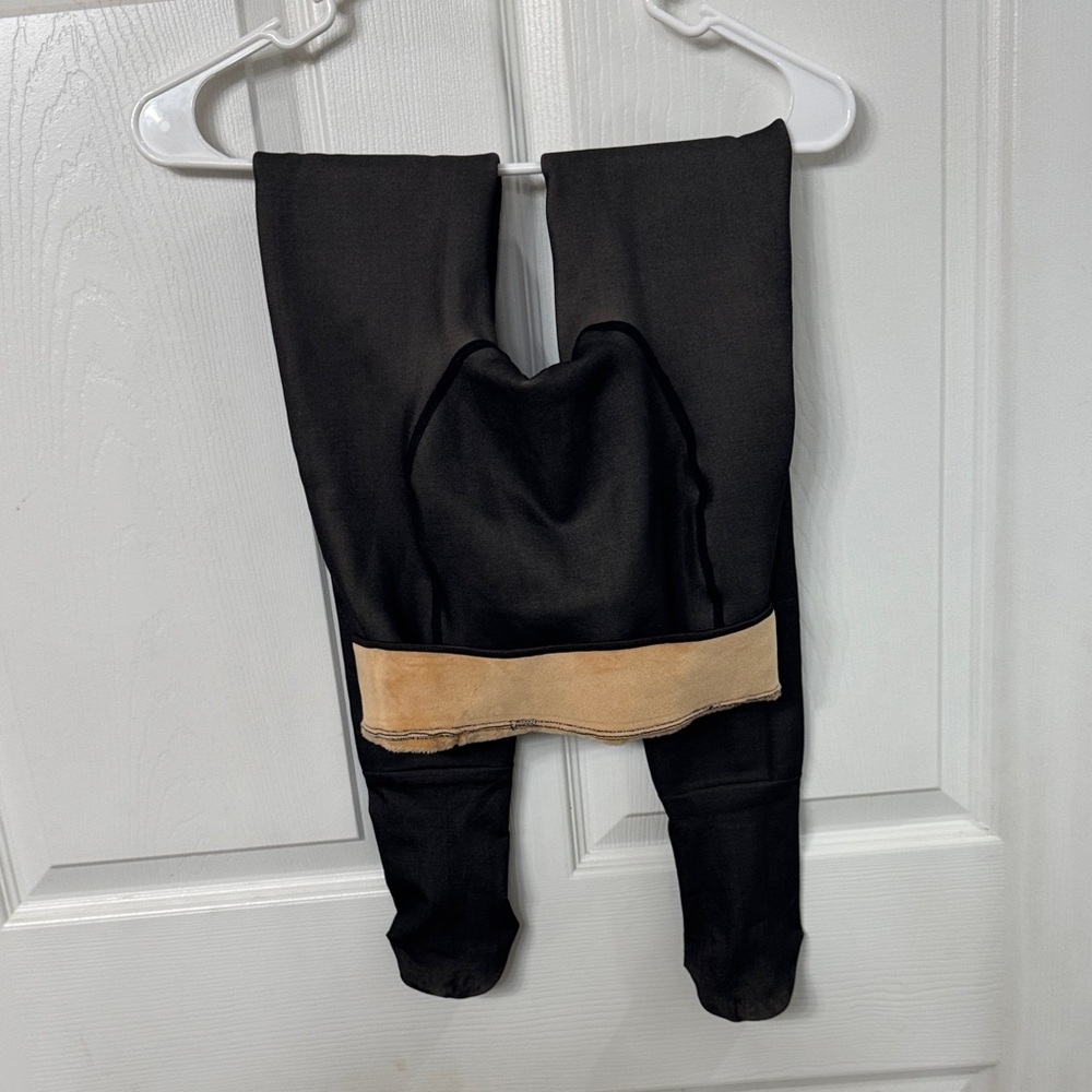 Black and Tan fleece Leggings